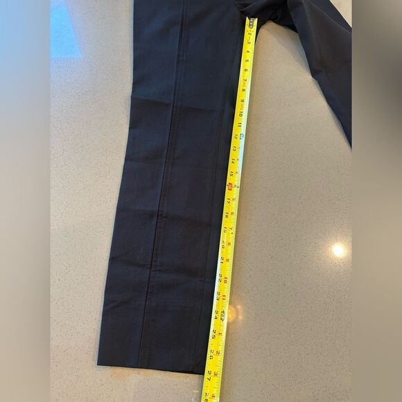 Tory Burch Women's Black Slit Hem Cotton Blend Pants Size 2 - Picture 9 of 11